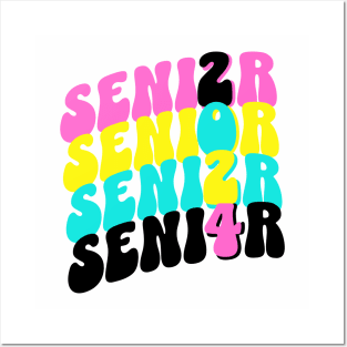 Retro bright Seniors 2024 T-shirt Posters and Art